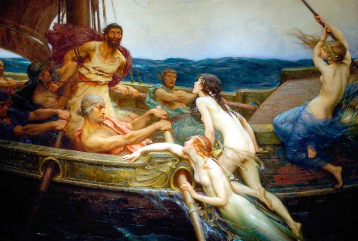 Herbert James Draper - Ulysses and the Sirens (1909)